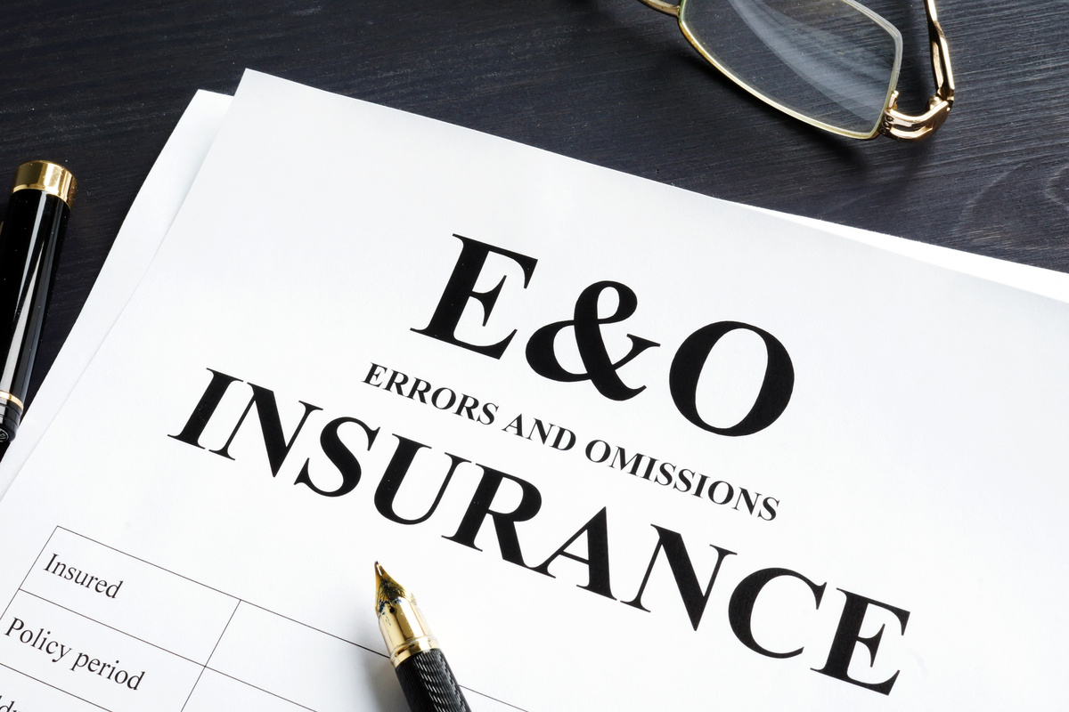 Errors and omissions insurance E&O form. Professional liability.